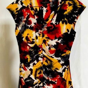 Ruched top for slacks or skirt